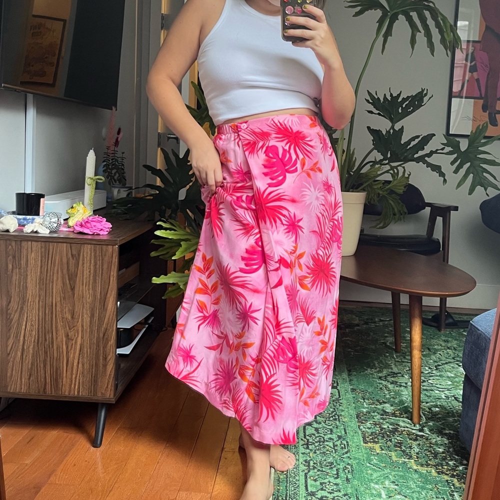 Tropical SILK skirt vntg